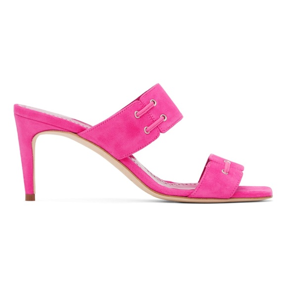 MANOLO BLAHNIK Nebre Mules (Pink) - Picture 2 of 15